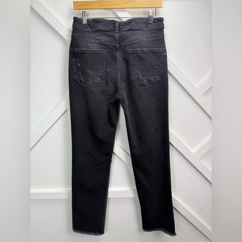 Anthropologie Pilcro The Vintage Straight Jeans Black Raw Hem Size 29 - Picture 6 of 12
